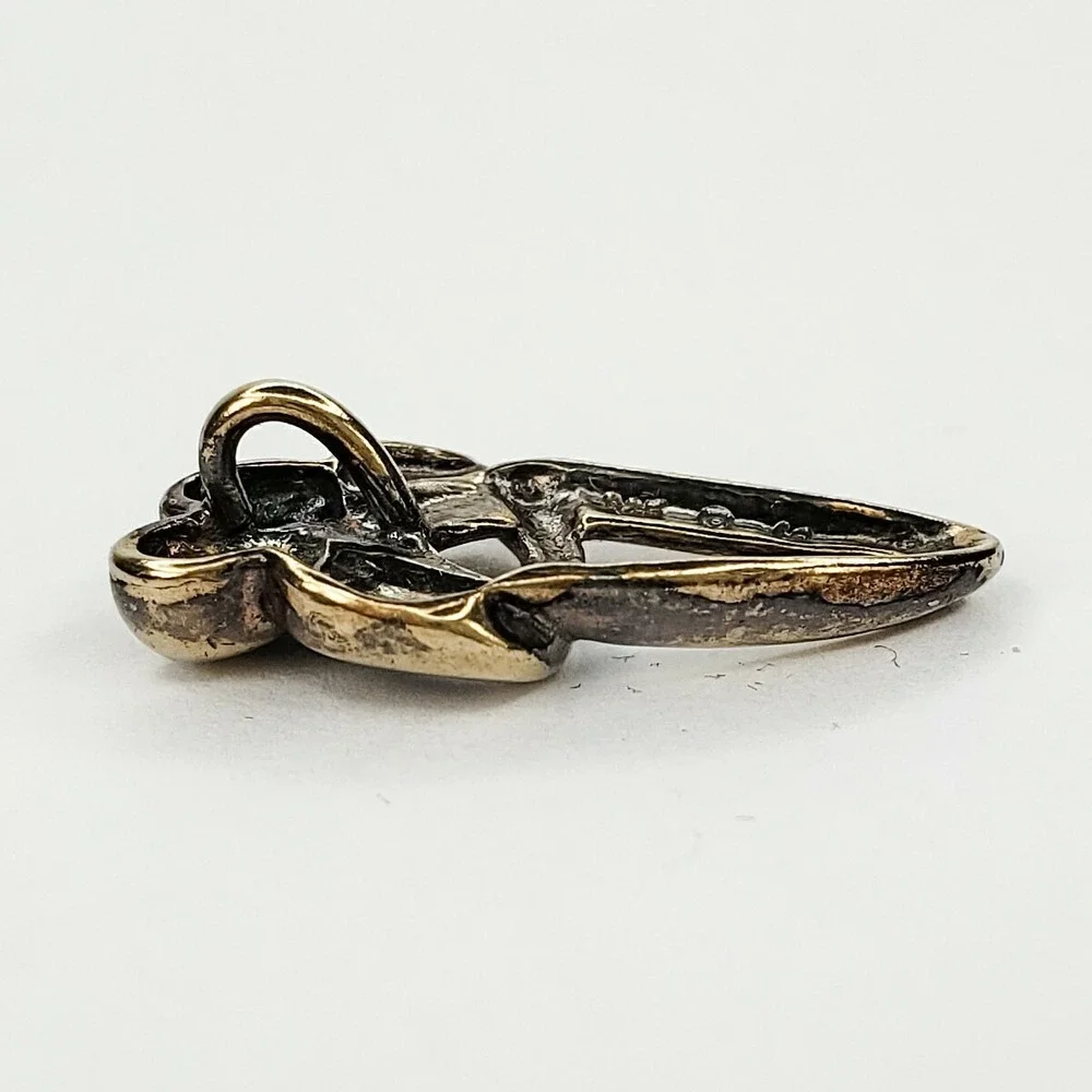 Sterling Silver 925 with Gold Vermeil Vintage Family Embrace Pendant